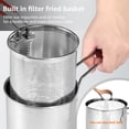thumbnail image 4 of HLONK Deep Fryer Pot 304 Stainless Steel Deep Fryer with Strainer Basket and Riveted Handle Mini Deep Oil Fryer Multifunctional Outdoor Cooking Fryer for Kitchen Dining Room Camping Picni, 4 of 10