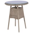 thumbnail image 2 of vidaXL Ensemble Bistro 3 Pcs avec Coussins en Rotin Poly Brun, 2 of 5
