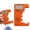 Orange, variante sur HLONK Testeur de Pile LCD - Détecteur Numérique Portable de Capacité de Pile avec Mesure de Tension pour Piles à Bouton CA AAAA 9V C D - Usage à la Maison et au Bureau
