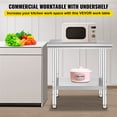 thumbnail image 2 of KFFKFF Commercial Worktable & Workstation 24 x 30 x 32 Inch Stainless Steel Work Table Heavy Duty Commercial Food Prep Work Table for Home, Kitchen, Restaurant Metal Prep Table with Adjustable Feet, 2 of 9
