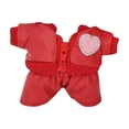 thumbnail image 1 of Doll Accessory Clothing: 17cm Doll Wearing A Unique Red Leather Jacket Design, 1 of 3