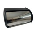 thumbnail image 2 of Tnarru Bread Bin with Roll Lid Metal Bread Box Rustic Multipurpose for Kitchen Counter Bread Keeper for Home Baked Goods Coffee Shop Black, 2 of 8