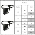 thumbnail image 2 of Men's Faux Leather Backless Jockstrap G-string Underwear with T-back Pouch, 2 of 2