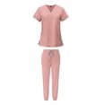 thumbnail image 4 of Female Scrub Set V Neckline Nurse Workwear for Beauty Center SPA Cosmetology XL, 4 of 8