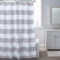 thumbnail image 1 of Queen Stripe Grey White Shower Curtain, 1 of 2