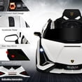thumbnail image 4 of OLAKIDS 12V Licensed Lamborghini Sian Kids Ride On Car with Parent Remote Control, Spring Suspension, MP3 Player, Electric Toy Roadster Carbon Fiber Textured for Toddler, 4 of 9