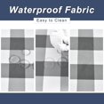 thumbnail image 2 of Buffalo Plaid Table Runner, Classic Farmhouse Tabletop Collection, Waterproof Table Runner for Kitchen Dining, Banquet, Restaurant, Outdoor Use, 14W x 48L, Grey and White, 1 Piece, 2 of 6
