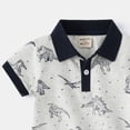 thumbnail image 5 of Toddler Boys T-Shirts Summer Solid Short Sleeve Cute Cartoon Print Button Tee Blouse Spring Shirts For Boy 3-4T, 5 of 5