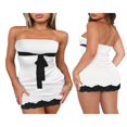 thumbnail image 3 of Women Strapless Bodycon Backless Mini Tube Dress Summer Short Bandeau Dresses, 3 of 4