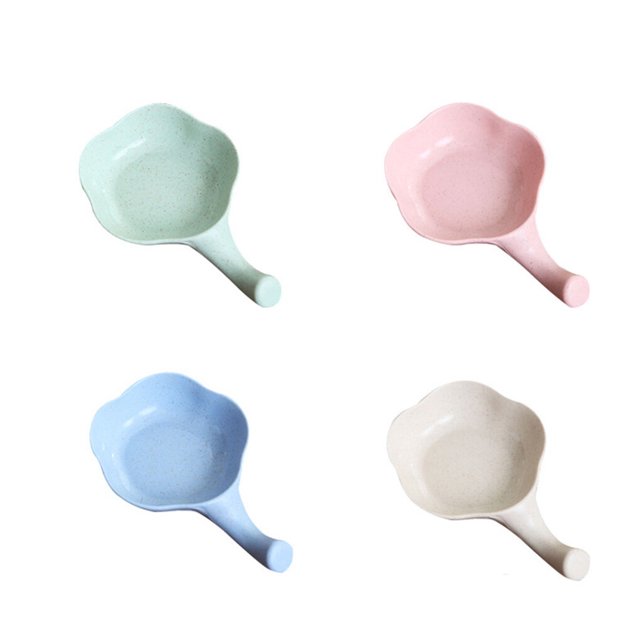 ziyahi 4pcs/set Wheat Straw Material Dip Bowl Soy Oil Vinegar Cup Sauce Dish Tableware Color Random