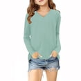 thumbnail image 5 of vdgthytj Toddler Boys Girls Long Sleeve T-Shirts Kids V Neck Solid Color Color Basic Tops Fall Spring Outfit Blouse, 5 of 5
