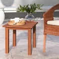 thumbnail image 2 of Patiojoy 1 Pce Table d'Appoint de Patio en Bois Dur Table d'Appoint Carrée avec Plateau à Lattes Petite Table de Café Bistro Table d'Appoint Intérieure Extérieure, 2 of 9