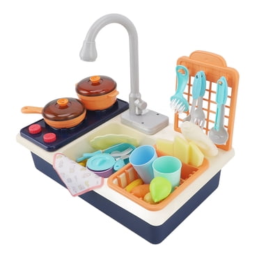 Play Kitchen Sink Toy, Kids Play Kitchen Sink Toy Circulating Water Dishwashing for Daily Play