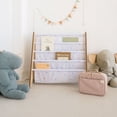 thumbnail image 2 of 3 Sprouts Recycled Fabric Kids Book Rack Storage Bookshelf Organizer in Mist Blueberry for Ages 3+, 2 of 5