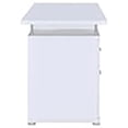thumbnail image 4 of Bureau d'Ordinateur Rectangulaire Pemberley Row en MDF Bois Blanc avec Tablette Réglable 55 Pouces Non Assemblé, 4 of 9