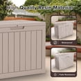 thumbnail image 3 of Coffre de Terrasse en Résine de 45 Gallons, Coffre de Rangement Extérieur Verrouillable pour Meubles, Outils de Jardin et Rangement d'Outils, Boîtes de Rangement Extérieures Étanches - Gris, 3 of 7