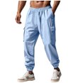 thumbnail image 1 of Dagugfen Mens Cargo Pants Summer Elastic Waist Drawstring Baggy Lightweight Work Lounge Pans Pockets, 1 of 8