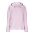 thumbnail image 3 of SHTXOZHI Veste Athlétique Légère pour Femmes Protection Solaire Fermeture Éclair Complète Manches Longues Chandails à Capuchon Randonnée Extérieur, 3 of 7