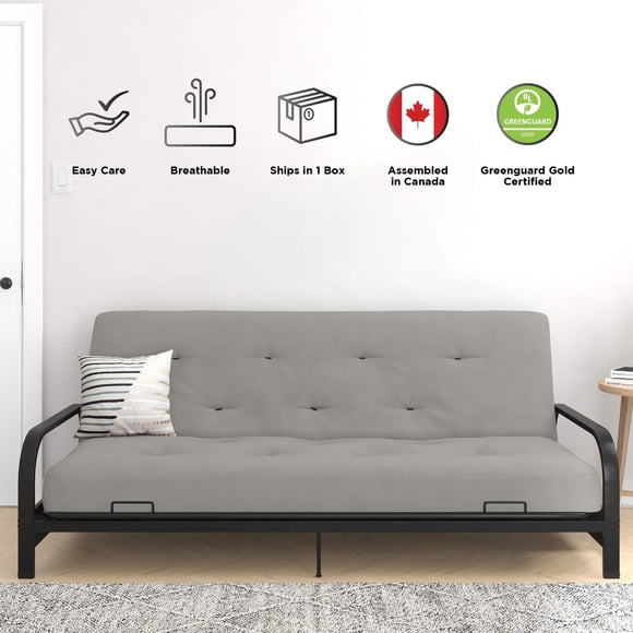 Matelas futon à ressorts de 8 po Trule de Signature Sleep, microfibre, format deux places