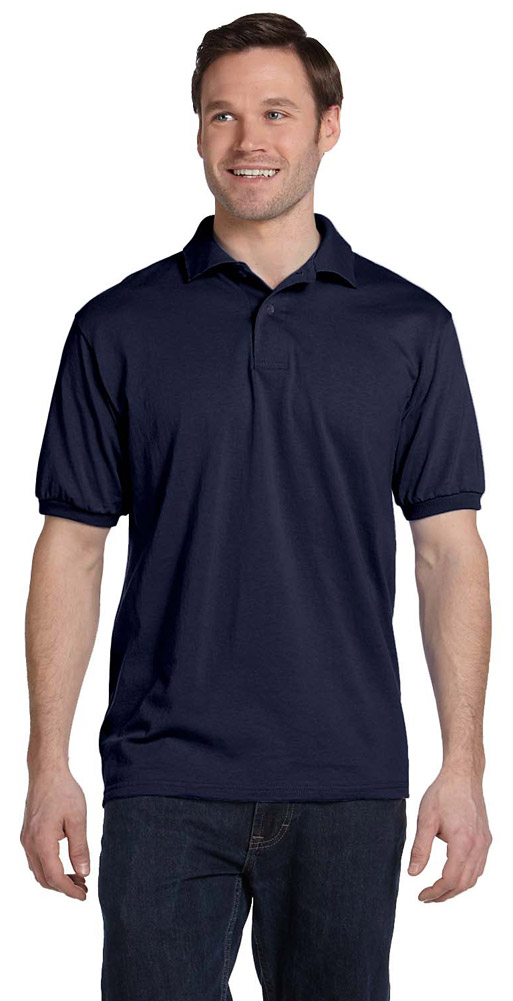 Hanes 054 EcoSmart Polo pour Hommes - Bleu Royal - Grand