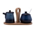 thumbnail image 1 of Qeeadeea Cream And Sugar Set For Coffee Bar, Creamer And Sugar Sets, Sugar Bowl And Creamer Set, Gradient Coffee Serving Set-blue-Milk jug and sugar jar, 1 of 8