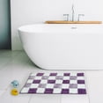 thumbnail image 5 of Tapis de bain Mainstays Kids Collection Chat Quadrillé Mauve Antidérapant, 17" x 24", 5 of 5