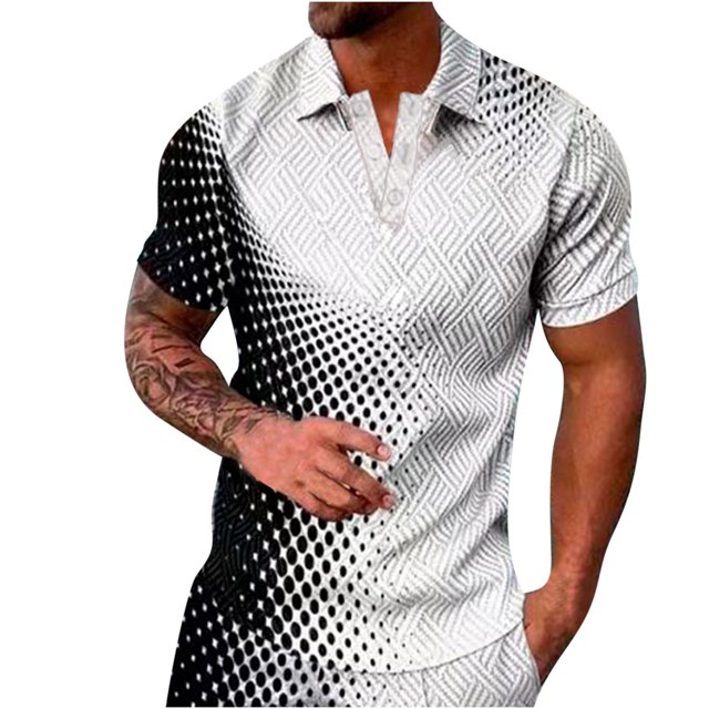 Cameland Ensemble Estival de Survêtement pour Hommes, Chemise Mode Décontractée à Manches Courtes, Blouse et Chemise à Col Rabattu à Manches Courtes