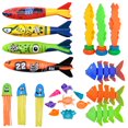 thumbnail image 1 of Underwater Swimming Pool Diving Toy Set 21Pc With Bone Fish For Kids Summer Water Games Sinking Pool Toys With Rings Sticks Seaweed Torpedo Robbers Parent-Child Interaction Toys 0.44 Lbs, 1 of 9