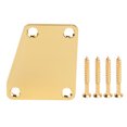 thumbnail image 2 of Bass Neck Plate, Electric Guitar Neckplate Standard Design Trapezoidal With 4pcs Screw For DIY Black,Gold, 2 of 8