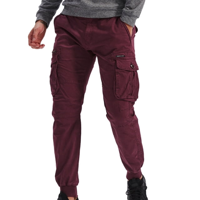 WAENQINLA Cargo Pants for Men Relaxed Fit Work Pants Outdoor Tactical Trousers Classic Camping Cargo Pants with Multi Pockets Cargo Pants for Men Slim Fit