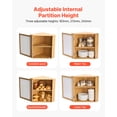 thumbnail image 3 of VEVOR Corner Bread Box for Kitchen Counter Double Layer Bamboo Storage Container, 3 of 9