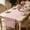 Pink, variant on ZZkhGO Lace Tablecloth, Hollowed Out Rural Dining Table Decoration for Home, 11.81 x 70.87 Inch Strip Runner with Polyester Material for Tea Table, Coffee Table, Green