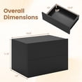 thumbnail image 3 of Costway 2 PCS Modern Floating Nightstand, Wall Mounted Bedside Table with 2 Storage Drawers Black, 3 of 10