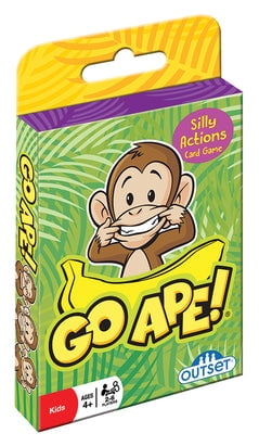 Go Ape! Travel Card Game for Kids - Twist on Go Fish - Act Out Monkey Picture on Card - Ages 4 and Up