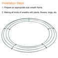 thumbnail image 3 of Unique Bargains 12' Metal Wire Wreath Frame Christmas Holiday Form Hanger, Green 2 Pack, 3 of 5