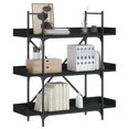thumbnail image 1 of vidaXL Bookcase 3-Tier Black 39.4"x13"x42.7" Engineered Wood, 1 of 6