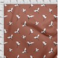 thumbnail image 4 of oneOone Polyester Spandex Rust Brown Fabric Bird Sewing Craft Projects Fabric Prints By Yard 56 Inch Wide, 4 of 4