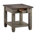 thumbnail image 4 of Lexicon Granby Wood 1 Drawer End Table in Antique Gray, 4 of 7