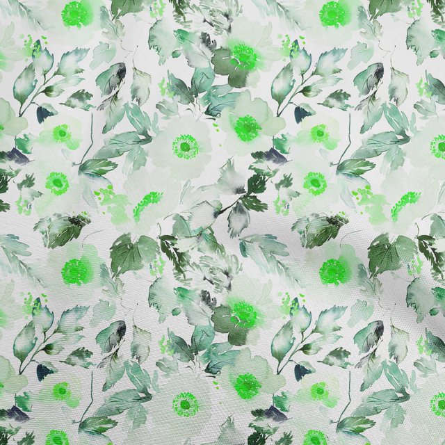 oneOone Cotton Cambric Light Green Fabric Florals Sewing Craft Projects Fabric Prints By Yard 42 Inch Wide