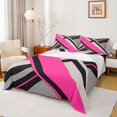 thumbnail image 1 of Erosebridal Geometry Stripes Print Bed Sheets Set Queen Size,Modern Design Bedding Sets Queen Size,Pink Gray Bed Sheets Queen,Breathable Bedroom Decor,4 Pieces, 1 of 7