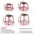 thumbnail image 2 of BeesClover Heavy Duty Steel Plyo Box for Exercise (12, 18, 24, 30 Inch) with Rubber Pads, Plyometric Jumping Box Metal Exercise Step Up Box for Strength Training, Conditioning & Step Up Workouts, 2 of 7