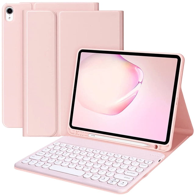 For iPad Mini 5th 4th 3rd 2nd 1st With Colorful Keyboard Leather Stand Cover Case Round Key Wireless Keyboard For 7.9inch Tablet Leather Keyboard B Spanish