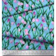 thumbnail image 3 of Soimoi Polyester Crepe Fabric Leaves & Tulip Floral Fabric Prints by Yard 42 Inch Wide, 3 of 3