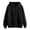 Black, variant on Aocisk Women's Comfortable Zipper Hoodie Solid Color Long Sleeve Cardigan Coat Casual Loose Sweater with Versatile Style Black L