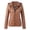 Camel, variant on Simua Fashion Faux Leather Jacket for Women Motorcycle Coat for Biker with Removable Hood