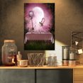 thumbnail image 1 of Fantasy Garden with a Flamingo - Modern Landscape Wall Art Canvas, 1 of 3