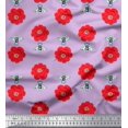 thumbnail image 1 of Soimoi Rayon Crepe Fabric Floral & Bee Insects Decor Fabric Printed Yard 46 Inch Wide, 1 of 3