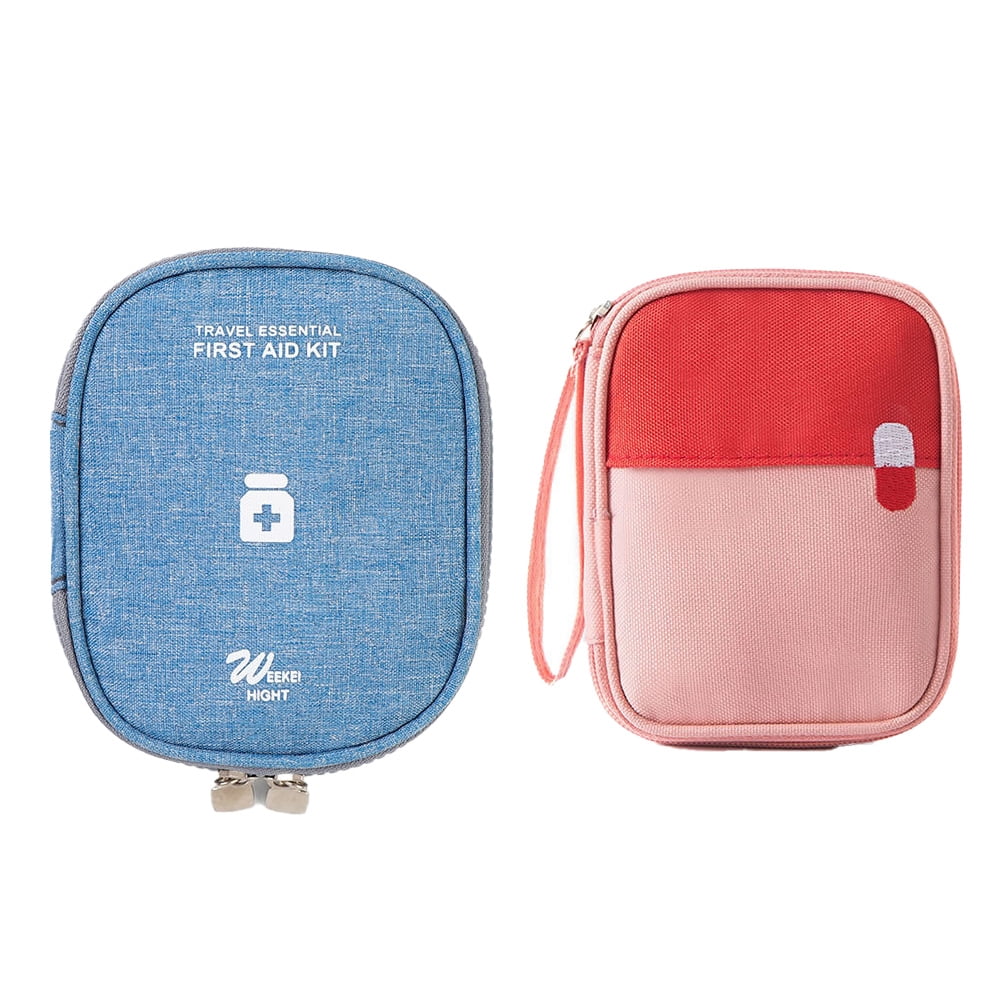 First Aid Kit Bag Empty Travel Medication Pouch Mini Carrier Handy Medicine Pills Drugs Package Organizer