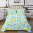 thumbnail image 1 of Erosebridal Colorful Rainbow Coverlet Set Queen, Floral Tree Bedding Set, Cartoon Sun Decor 3 Pieces, 1 of 5