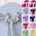 thumbnail image 3 of 10Pcs Chair Sashes Satin Chair Cover Bands For Wedding Party Hotel Decorations, 3 of 7
